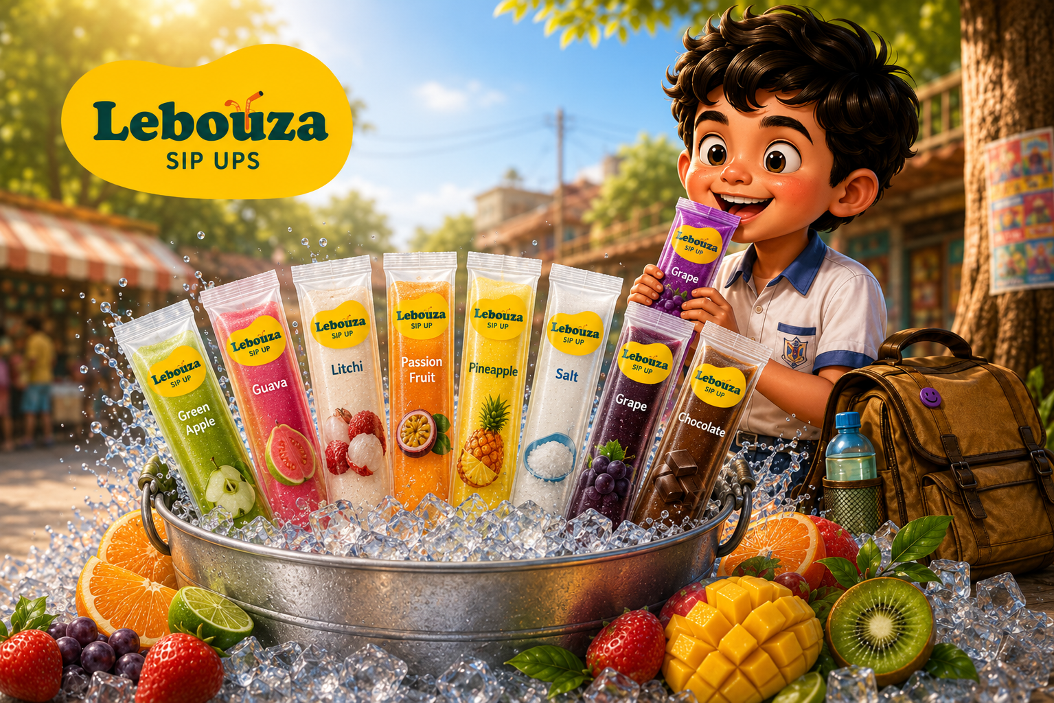 Lebouza Ice Bucket Sip Up Pouches